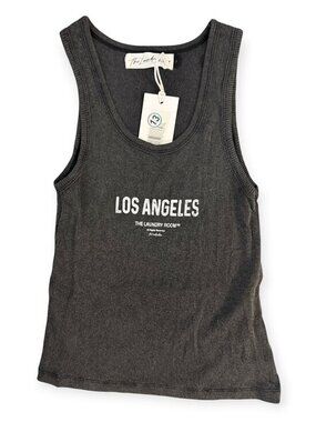 NWT The Laundry Room Los Angeles Rib Tank Top – Black/Charcoal –  S- MSRP $59
